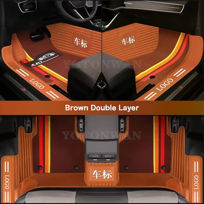

100％ Custom Leather Salon Logo 7D Car Floor Mats For Lifan All Models 320 X50 720 620 520 X60 820 X80 Auto Accessories CarCarpet