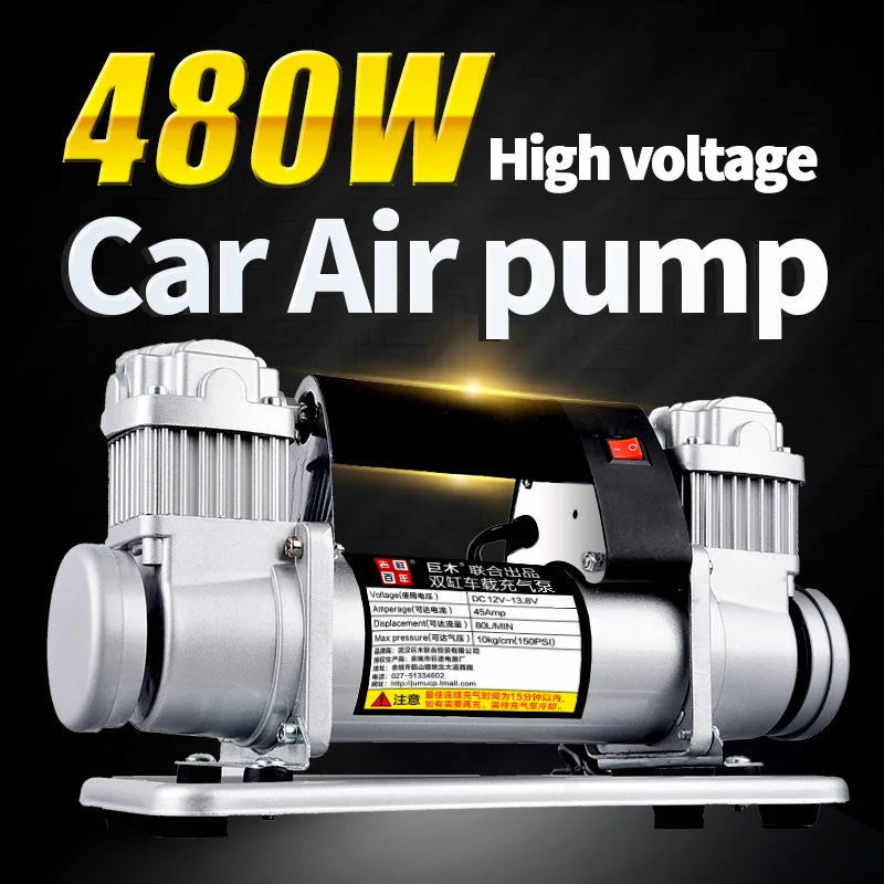 480W Car Air Compressor Tire Inflator Pump 12V 24V Electric High-pressure Repair Tool Portable All Metal Dual Cylinder
480W Car Air Compressor Tire Inflator Pump 12V 24V Electric High-pressure Repair Tool Portable All Metal Dual Cylinder