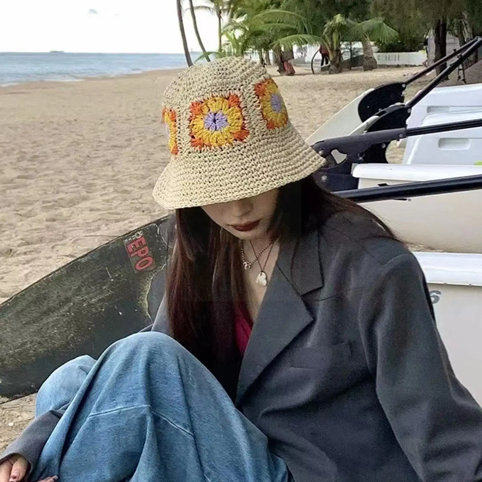 Straw Bucket Hat Boho Foldable Handmade Fisherman Straw Hat Sunscreen Summer Holiday Beach Hat For Women Girls B6r0
Straw Bucket Hat Boho Foldable Handmade Fisherman Straw Hat Sunscreen Summer Holiday Beach Hat For Women Girls B6r0