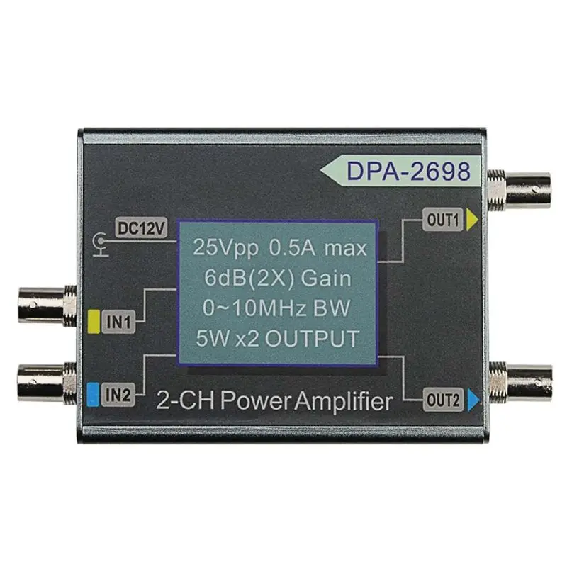 DPA-2698 10 МГц 25Vpp 2CH Усилитель мощности постоянного тока Функция DDS Усилитель мощности постоянного тока 
DPA-2698 10 МГц 25Vpp 2CH Усилитель мощности постоянного тока Функция DDS Усилитель мощности постоянного тока