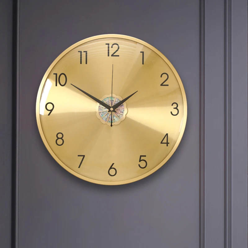 

Креативные скандинавские бесшумные настенные часы, роскошные золотистые кухонные современные настенные часы для гостиной, спальни, Настенный декор WK50WC