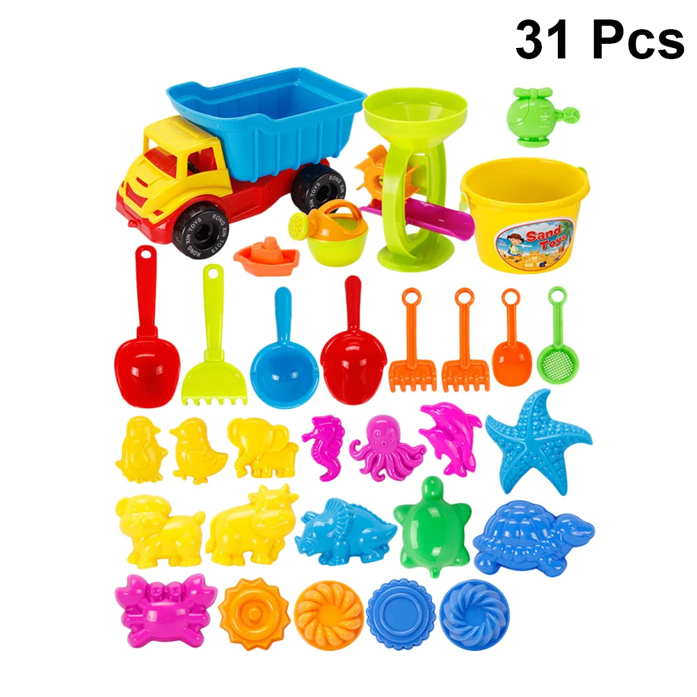 31pcs Dump Truck Beach Toys Set Sand Play Set Sandbox Toys Sand Shovel Watering Can Toys for Girls Boys(Random Color)
31pcs Dump Truck Beach Toys Set Sand Play Set Sandbox Toys Sand Shovel Watering Can Toys for Girls Boys(Random Color)