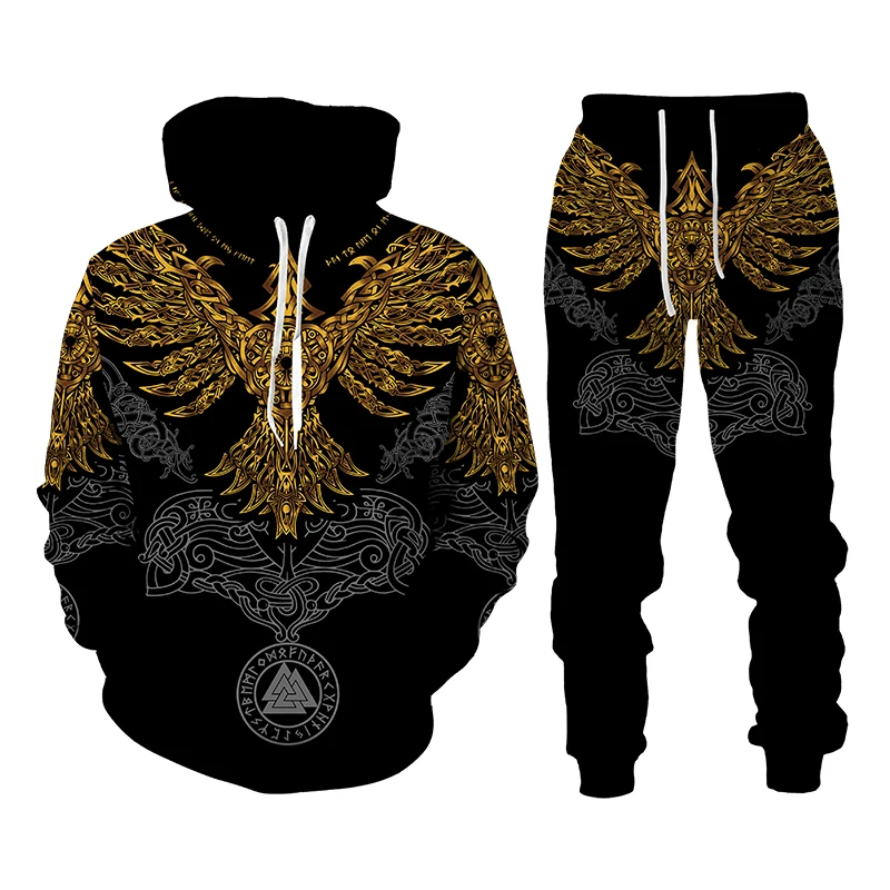 Hot 3D-printed Hoodie Suit Fashion Pop Retro Wing Pattern Breathable Oversized Men's Hoodie + Tracksuit Pants 2 Piece Suit
Hot 3D-printed Hoodie Suit Fashion Pop Retro Wing Pattern Breathable Oversized Men's Hoodie + Tracksuit Pants 2 Piece Suit