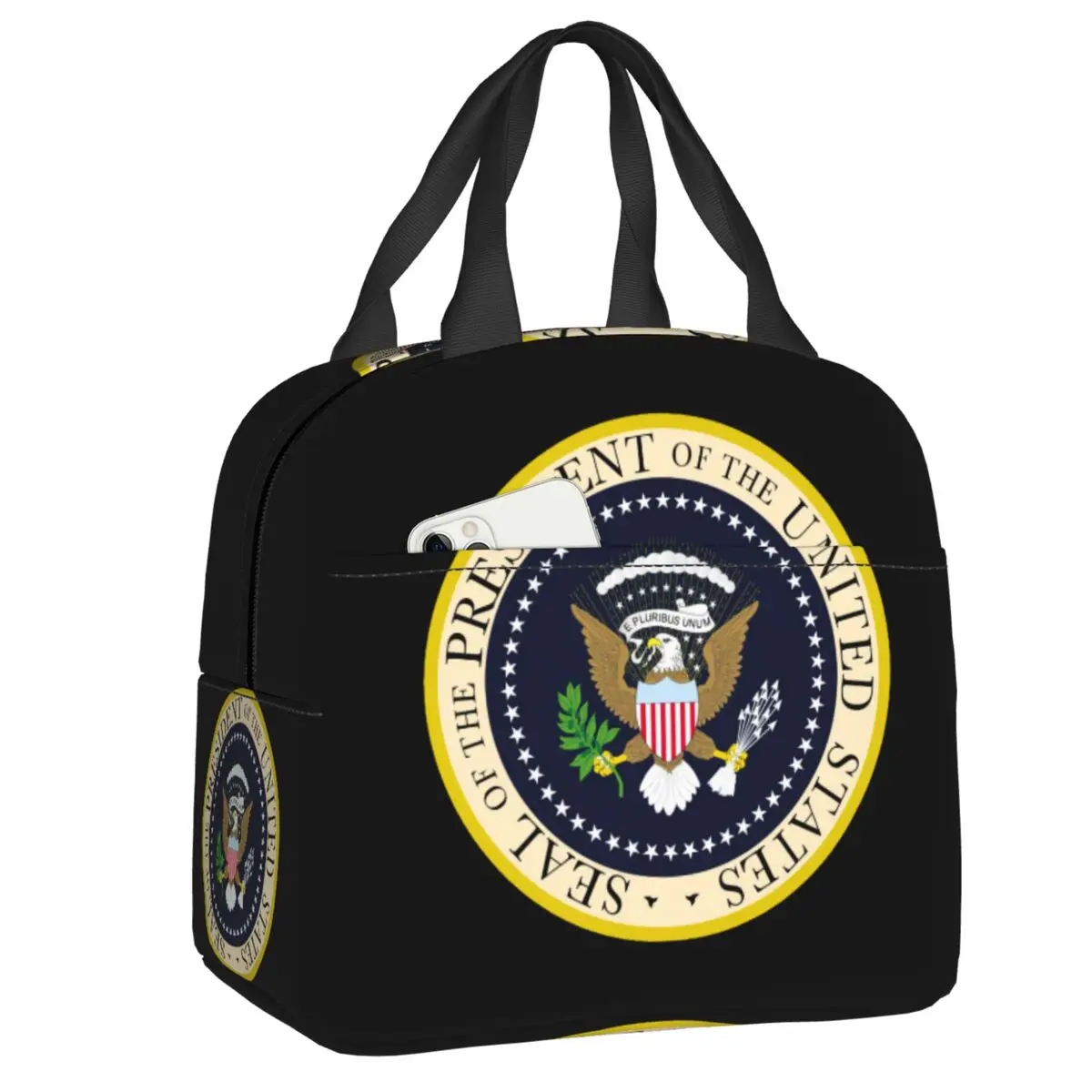Seal Of The President Of The United States Lunch Bag for Women Leakproof Insulated Cooler Thermal Lunch Box School Work Food Bag
Seal Of The President Of The United States Lunch Bag for Women Leakproof Insulated Cooler Thermal Lunch Box School Work Food Bag
