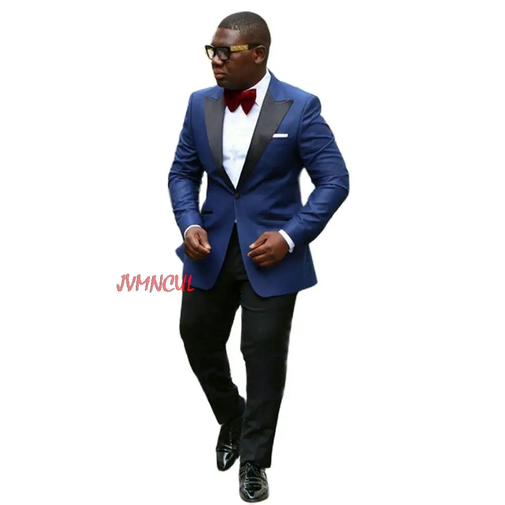 Peaked Lapel Navy Blue Blazer Black Trousers Slim Fit Groom Wedding Suits Set Costume Homme Party Wear Clothing 2Pc Jacket Pants
Peaked Lapel Navy Blue Blazer Black Trousers Slim Fit Groom Wedding Suits Set Costume Homme Party Wear Clothing 2Pc Jacket Pants