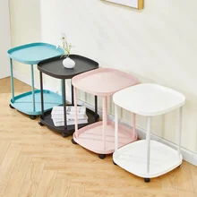 Simple Fashion With Wheel Movable Object Frame Home Living Room Sofa Side Table Beauty Salon Storage Small Cart