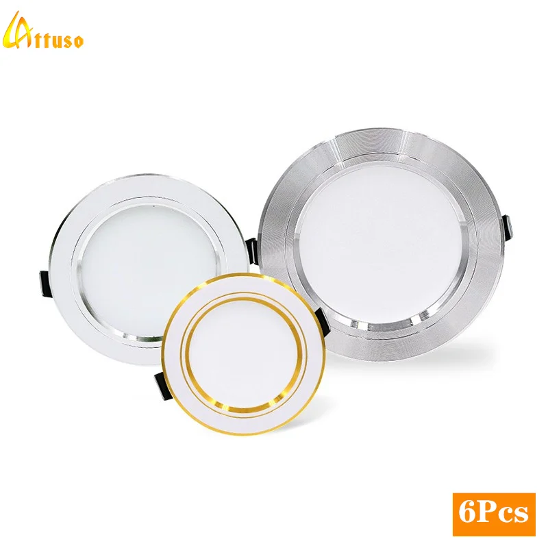 6pcs/lot Led Downlight Recessed Round Ceiling Lamps DC12V 24V AC110V 220V 5W 9W 12W 15W 18W Spotlight For Home Decor Living Room
6pcs/lot Led Downlight Recessed Round Ceiling Lamps DC12V 24V AC110V 220V 5W 9W 12W 15W 18W Spotlight For Home Decor Living Room