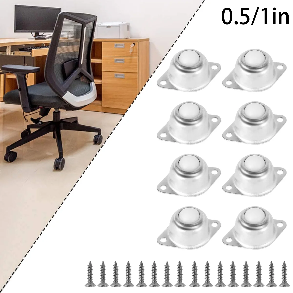 8Pcs Bearing Ball Roller Furniture Hardware Universal Heavy Duty Ball Roller Caster 360 Degree Silent Transfer Bearing Roller
8Pcs Bearing Ball Roller Furniture Hardware Universal Heavy Duty Ball Roller Caster 360 Degree Silent Transfer Bearing Roller