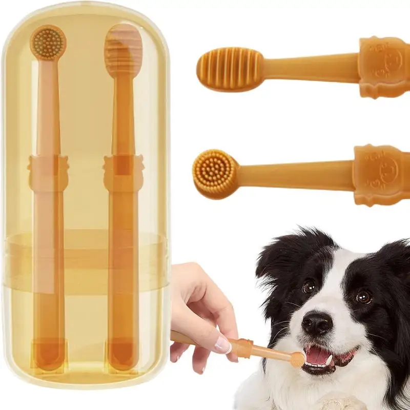 Dog Tooth Brushing Kit 2PCS Pets Silicone Handle Dirt Removing Toothbrush Kitten Teeth & Oral Cleaning Care Tool Non Slip
Dog Tooth Brushing Kit 2PCS Pets Silicone Handle Dirt Removing Toothbrush Kitten Teeth & Oral Cleaning Care Tool Non Slip