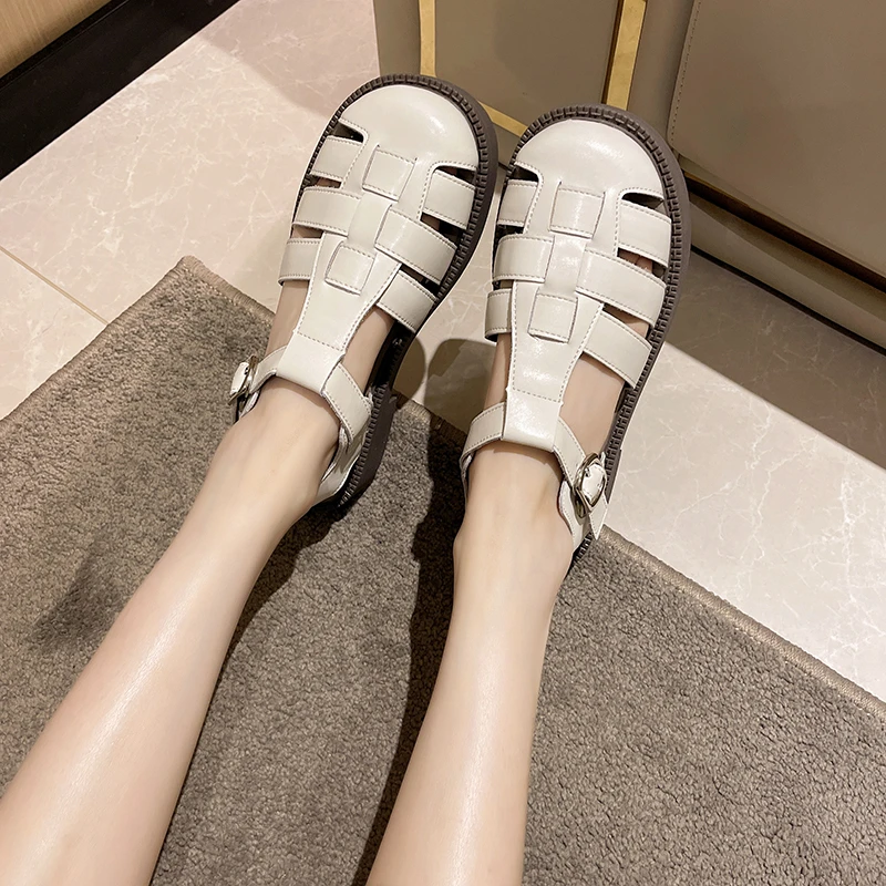 Sandals 2022 Women's Breathable Summer High Heels Buckle Suit Women Beige New Fashion Low Top Women's Gladiator Flats
Sandals 2022 Women's Breathable Summer High Heels Buckle Suit Women Beige New Fashion Low Top Women's Gladiator Flats