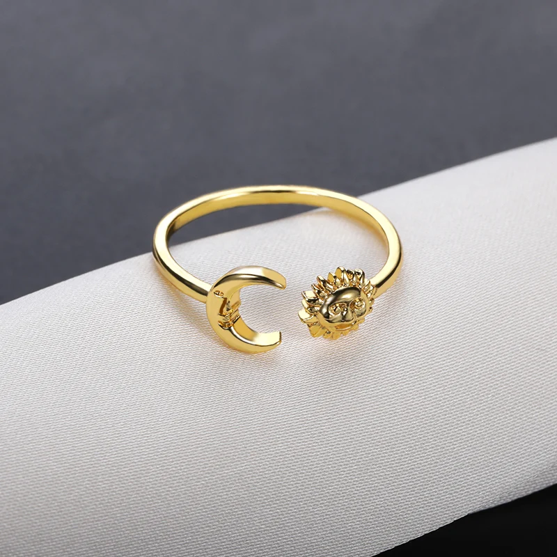 Fashion Stainless Steel Adjustable Sun Moon Rings Rose Romantic Engagement Wedding Rings For Women Love Jewelry
Fashion Stainless Steel Adjustable Sun Moon Rings Rose Romantic Engagement Wedding Rings For Women Love Jewelry