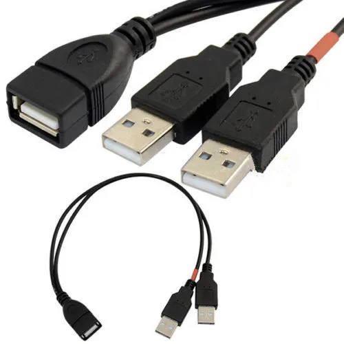 

USB2.0 cable Y-cable USB one-point two-line USB2.0 AF/2*AM USB one female divided into two male cables