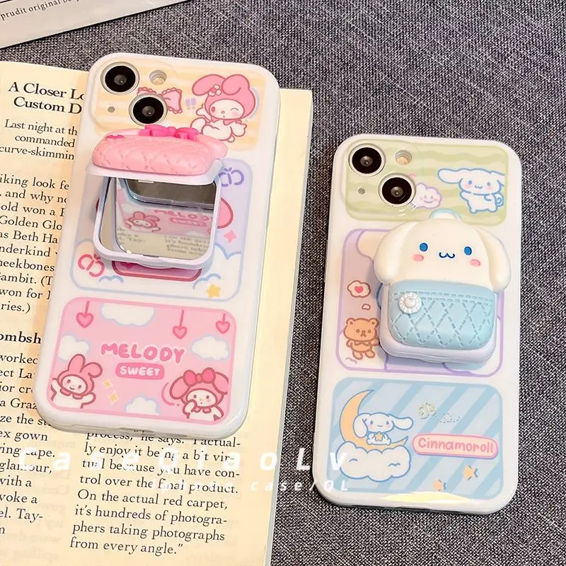 Cinnamoroll My Melody Sanrio, плюшевый мультяшный милый чехол, искусственная кожа с зеркальной подставкой, искусственная кожа для девочек, подарок на день рождения
Cinnamoroll My Melody Sanrio, плюшевый мультяшный милый чехол, искусственная кожа с зеркальной подставкой, искусственная кожа для девочек, подарок на день рождения
