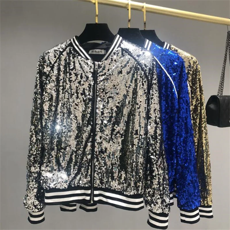 European Small Jacket Women'S Short Coats American Stage Personality Sequin Baseball Clothes Net Red Gold Silver Blue Singer
European Small Jacket Women'S Short Coats American Stage Personality Sequin Baseball Clothes Net Red Gold Silver Blue Singer