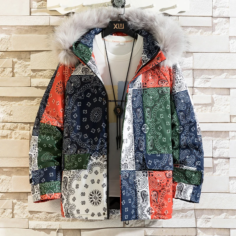New Winter Cashew Printed Cotton-padded Coat Men Thicken Jackets Fashion Street Thick Hooded Outerwear High Quality Clothes Male
New Winter Cashew Printed Cotton-padded Coat Men Thicken Jackets Fashion Street Thick Hooded Outerwear High Quality Clothes Male