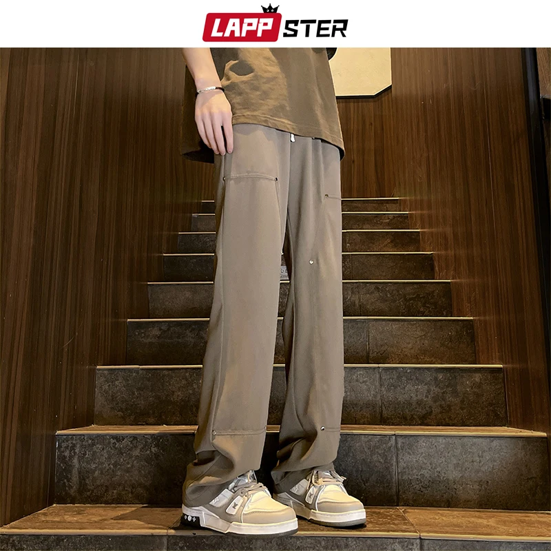 Корейские модные спортивные штаны LAPPSTER Y2k стиль 2023 Harajuku прямые штаны для бега дизайнерские штаны с широкими штанинами в японском стиле
Корейские модные спортивные штаны LAPPSTER Y2k стиль 2023 Harajuku прямые штаны для бега дизайнерские штаны с широкими штанинами в японском стиле