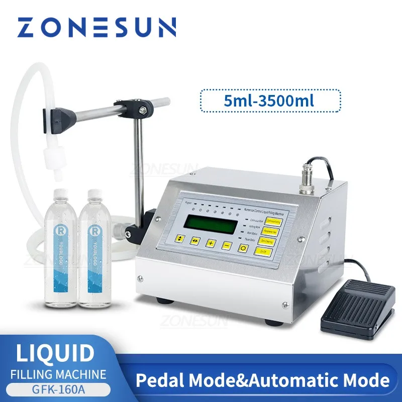 ZONESUN маленькая фотолампа 5-3500 мл цифровое управление устройство для розлива