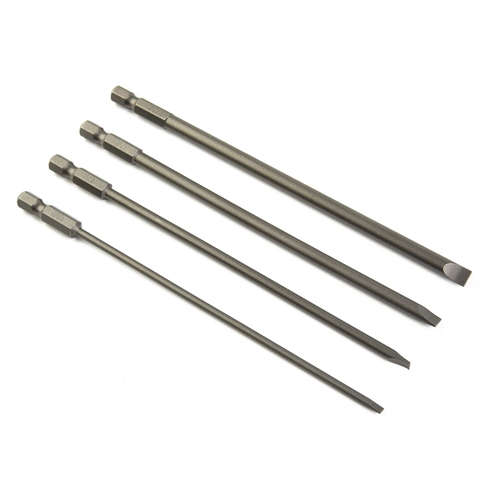Hex Shank Screwdriver Bit 150mm Long 6.25mm / 1/4 Inch Flat Head SL3.0 SL4.0 SL5.0 SL6.0 Exquisite Workmanship
Hex Shank Screwdriver Bit 150mm Long 6.25mm / 1/4 Inch Flat Head SL3.0 SL4.0 SL5.0 SL6.0 Exquisite Workmanship