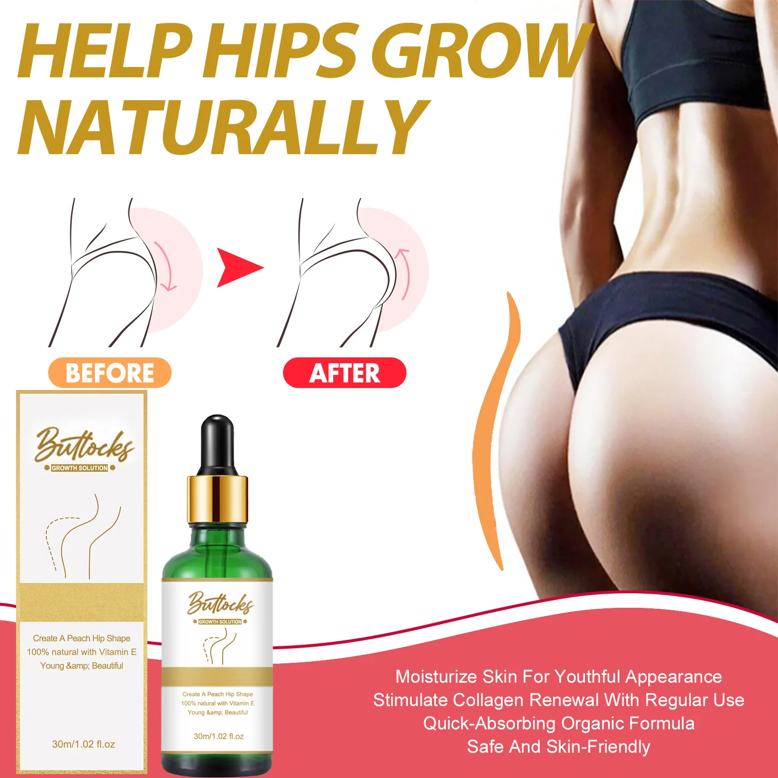 Powerful Max Butt Enlargement Oil Sexy Hip Buttock Firm Essential Oil Hip Lift Up Butt Beauty Female Hips Tightening Massage Oil
Powerful Max Butt Enlargement Oil Sexy Hip Buttock Firm Essential Oil Hip Lift Up Butt Beauty Female Hips Tightening Massage Oil