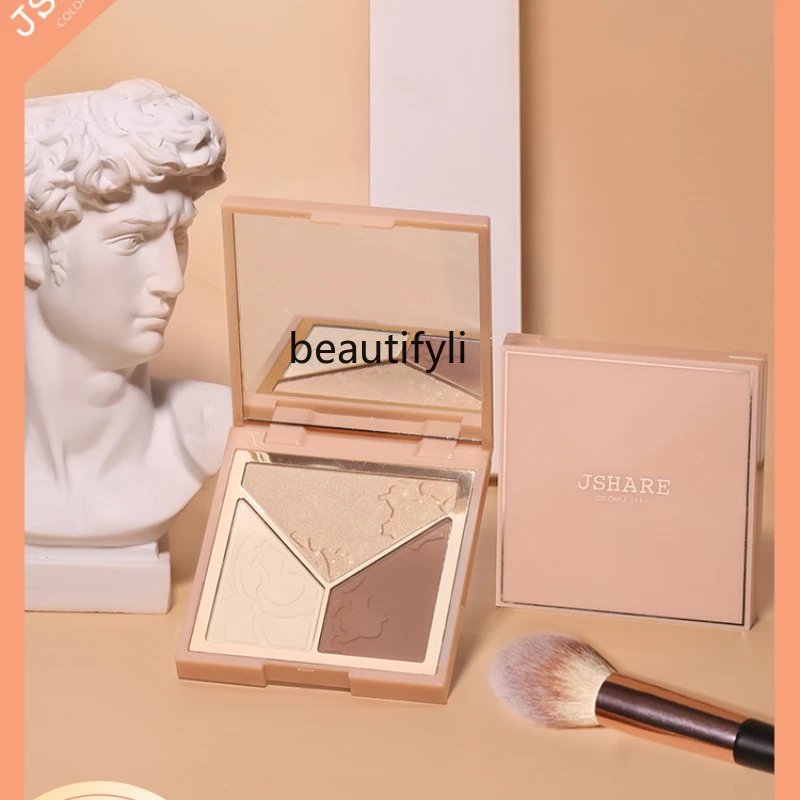 yj Qixuan Highlight Face Repair Blush Three-in-One Shadow Nose Shadow Face Brightening Makeup Palette
yj Qixuan Highlight Face Repair Blush Three-in-One Shadow Nose Shadow Face Brightening Makeup Palette