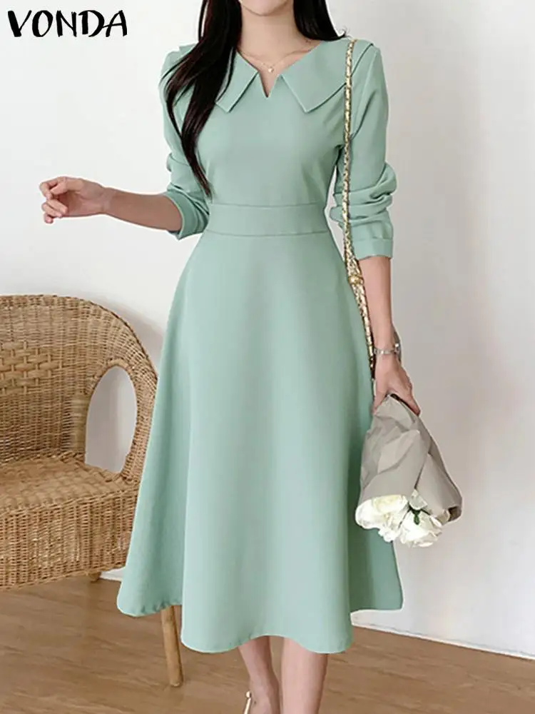 Women Dress Bohemian Square Neck 3/4 Sleeve Sundress 2023 VONDA Casual Solid Color Midi Bodycon Dress Bohemian Office Vestidos
Women Dress Bohemian Square Neck 3/4 Sleeve Sundress 2023 VONDA Casual Solid Color Midi Bodycon Dress Bohemian Office Vestidos