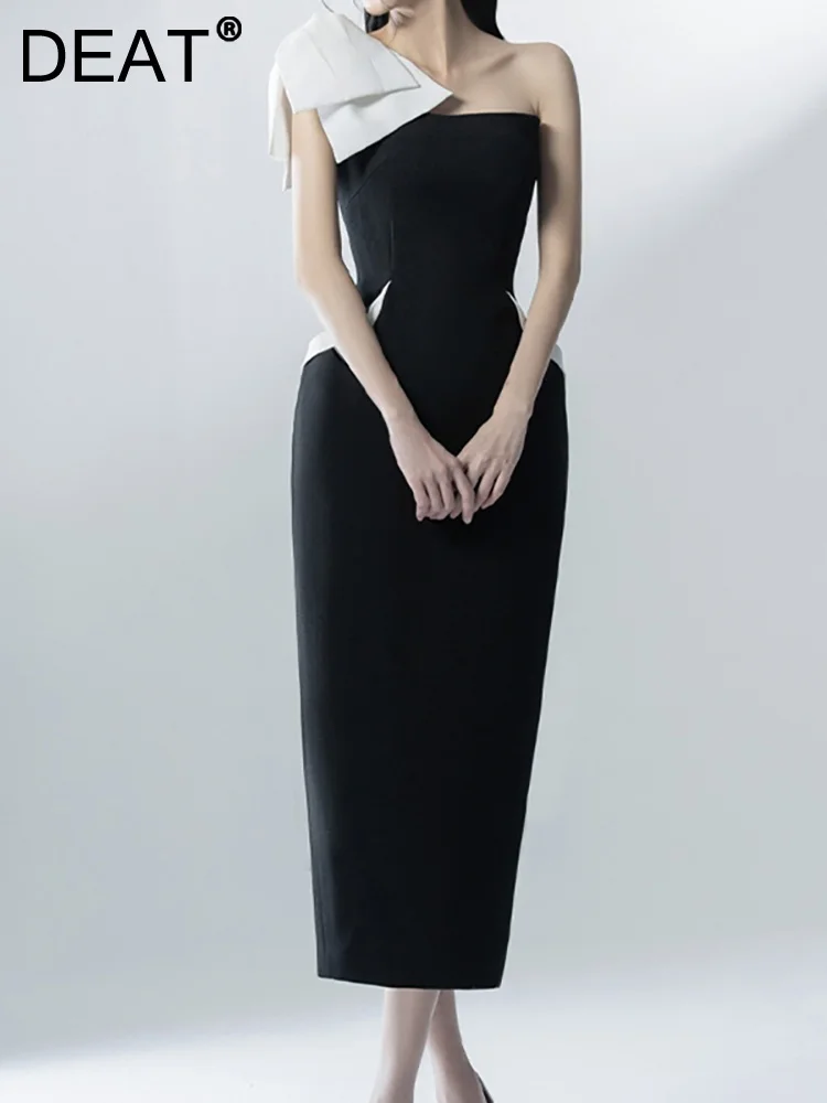 Женское вечернее платье на одно плечо DEAT, лоскутное платье без рукавов и с бантом, облегающее летнее платье, 13DB1577, 2023
Женское вечернее платье на одно плечо DEAT, лоскутное платье без рукавов и с бантом, облегающее летнее платье, 13DB1577, 2023