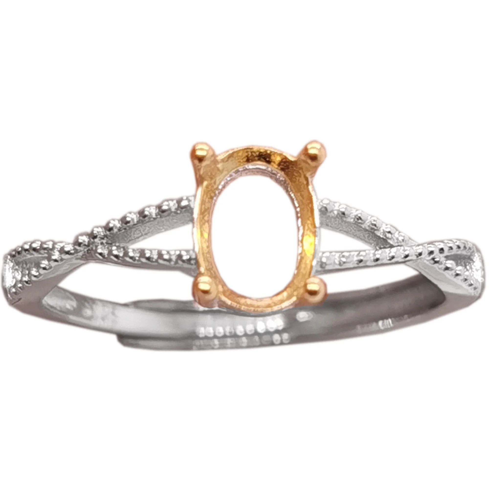 925 Silver 18K Gold Plating Ring Setting 5mm*7mm Gemstone Silver Ring Setting for Jewelry Making
925 Silver 18K Gold Plating Ring Setting 5mm*7mm Gemstone Silver Ring Setting for Jewelry Making