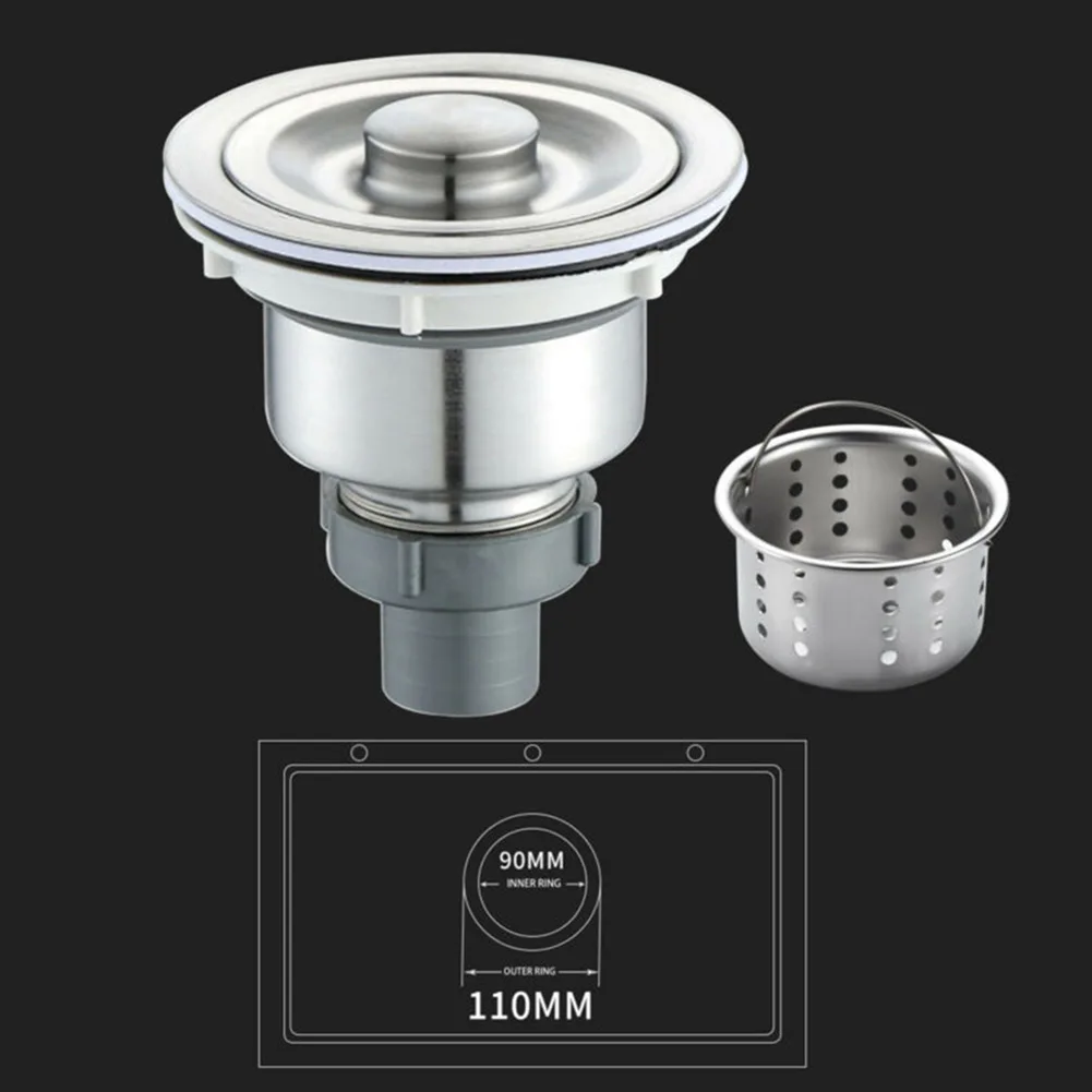 Stainless Steel Kitchen Sink Drain Assembly Waste Strainer And Basket Strainer Stopper Waste Plug Sink Basin Drain Filter
Stainless Steel Kitchen Sink Drain Assembly Waste Strainer And Basket Strainer Stopper Waste Plug Sink Basin Drain Filter