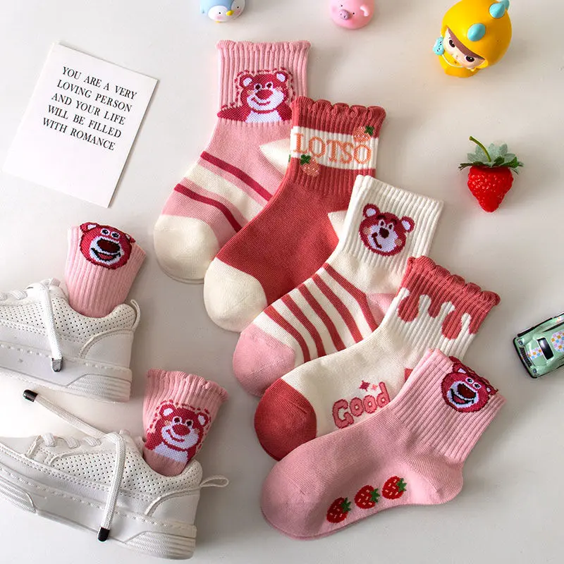 Disney Lotso Cotton Mid Length Children's Socks Kawaii Autumn Winter Warm Cartoon Pink Kindergarten Sports Socks Christmas Gifts
Disney Lotso Cotton Mid Length Children's Socks Kawaii Autumn Winter Warm Cartoon Pink Kindergarten Sports Socks Christmas Gifts