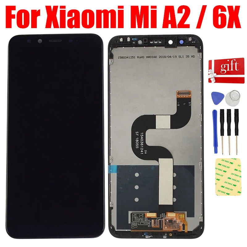 ЖК-экран 5,99 дюйма для Xiaomi A2 MI A2, ЖК-экран для Xiaomi 6X, Mi6X, ЖК-дисплей, панель, сенсорный экран, дигитайзер, датчик в сборе, рамка
ЖК-экран 5,99 дюйма для Xiaomi A2 MI A2, ЖК-экран для Xiaomi 6X, Mi6X, ЖК-дисплей, панель, сенсорный экран, дигитайзер, датчик в сборе, рамка