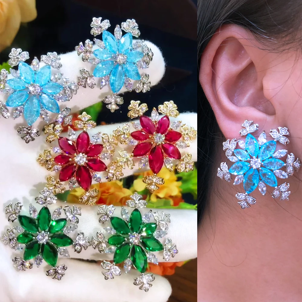 Missvikki Luxury Gorgeous Big Snow Flower Earrings Full Cubic Zirconia for Women Wedding Trendy Earrings Bijoux High Quality
Missvikki Luxury Gorgeous Big Snow Flower Earrings Full Cubic Zirconia for Women Wedding Trendy Earrings Bijoux High Quality