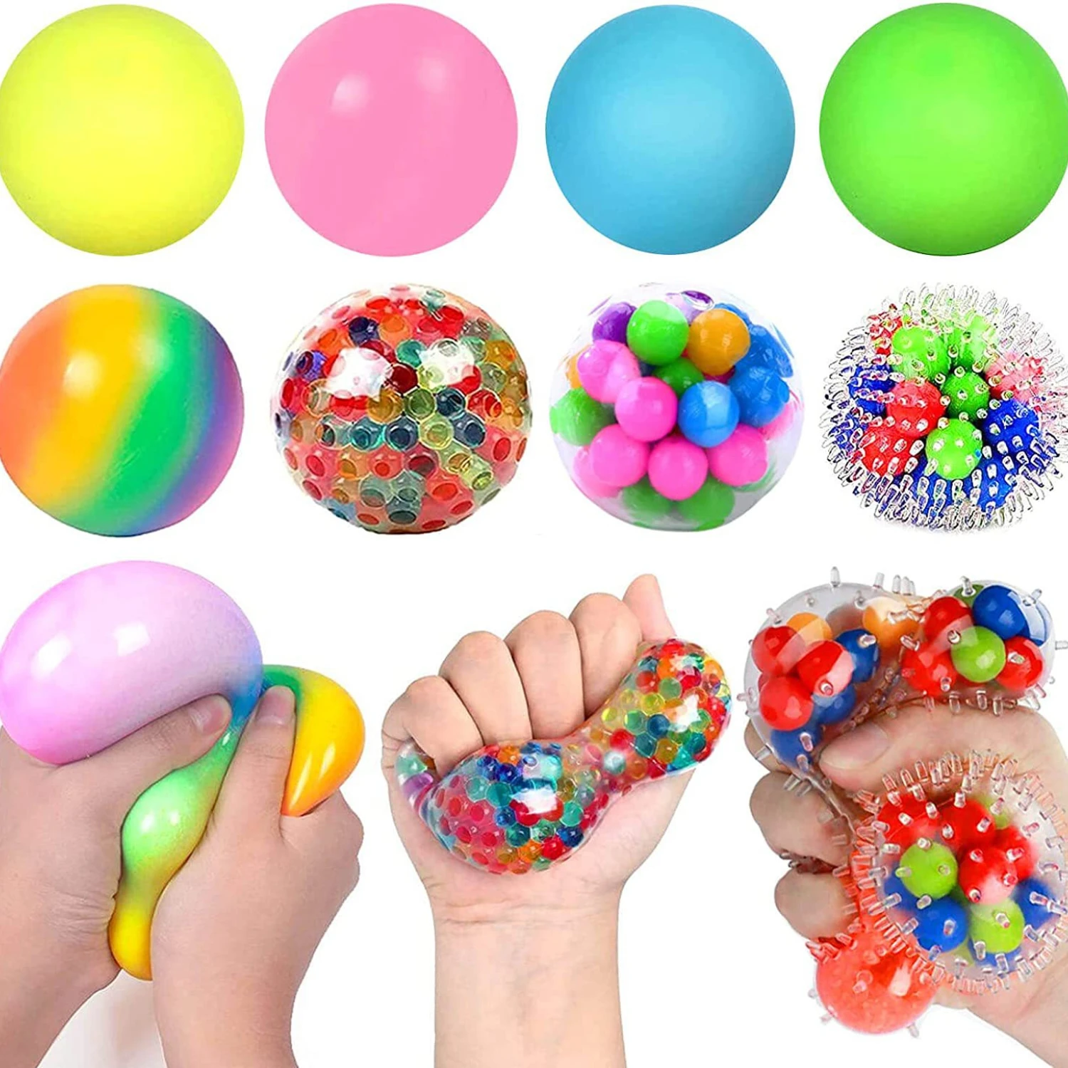 4/6/8pcs Set Squeeze Stressball Fidget Sensory Toys Relief for Adult Kids TPR Stress Reliever Toy
4/6/8pcs Set Squeeze Stressball Fidget Sensory Toys Relief for Adult Kids TPR Stress Reliever Toy