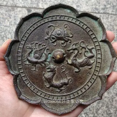 Exquisite Imitation Bronze Leather Shell Four Mythical Beasts Sunflower Bronze Mirror Ornament
Exquisite Imitation Bronze Leather Shell Four Mythical Beasts Sunflower Bronze Mirror Ornament