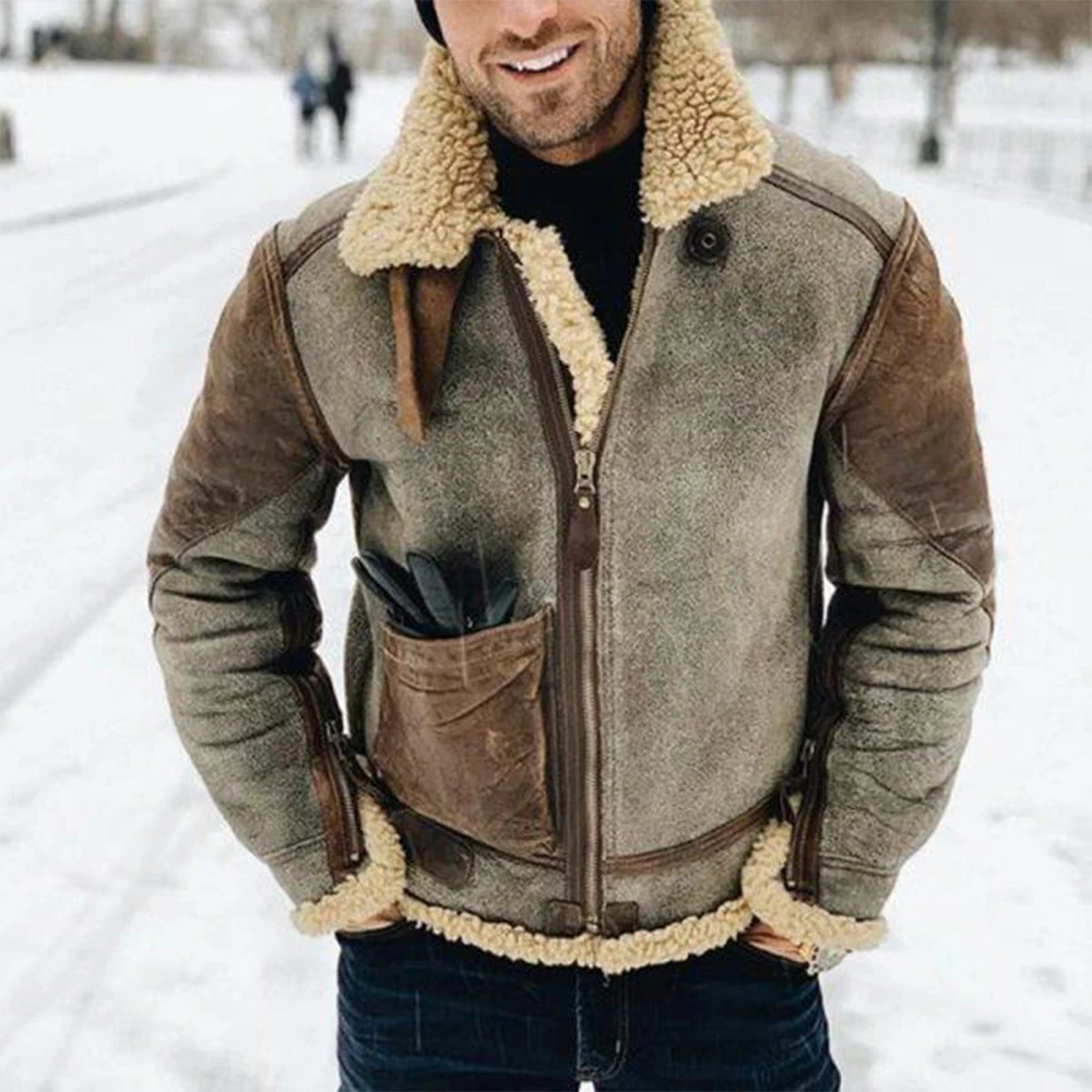 Mens Thermal Warm Fleece Lined Jacket Explosive Style Chunky Winter Coat Parka Vintage Overcoat Thick Fur Outwear A50
Mens Thermal Warm Fleece Lined Jacket Explosive Style Chunky Winter Coat Parka Vintage Overcoat Thick Fur Outwear A50