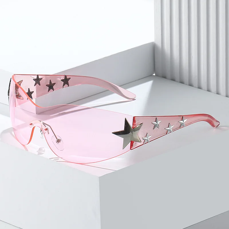 New Borderless One Piece Sunglasses Women's Decoration Pentagram Fashion Sun Glasses Summer Trend Eyewear UV400 Oculos De Sol
New Borderless One Piece Sunglasses Women's Decoration Pentagram Fashion Sun Glasses Summer Trend Eyewear UV400 Oculos De Sol