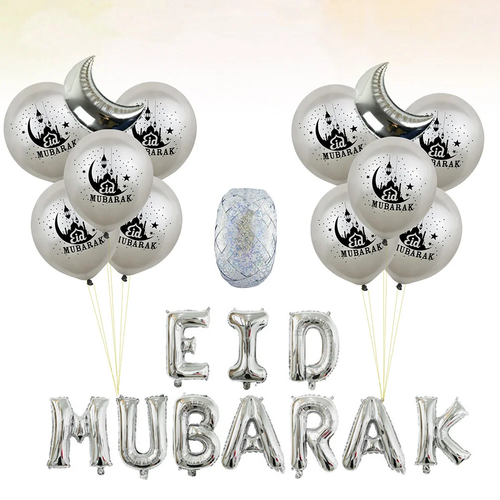 23Pcs Ramadan Balloons Set EID MUBARAK Balloons, Moon and Letter Design Printing Balloons Set Photo Booth Props Ramadan Party
23Pcs Ramadan Balloons Set EID MUBARAK Balloons, Moon and Letter Design Printing Balloons Set Photo Booth Props Ramadan Party