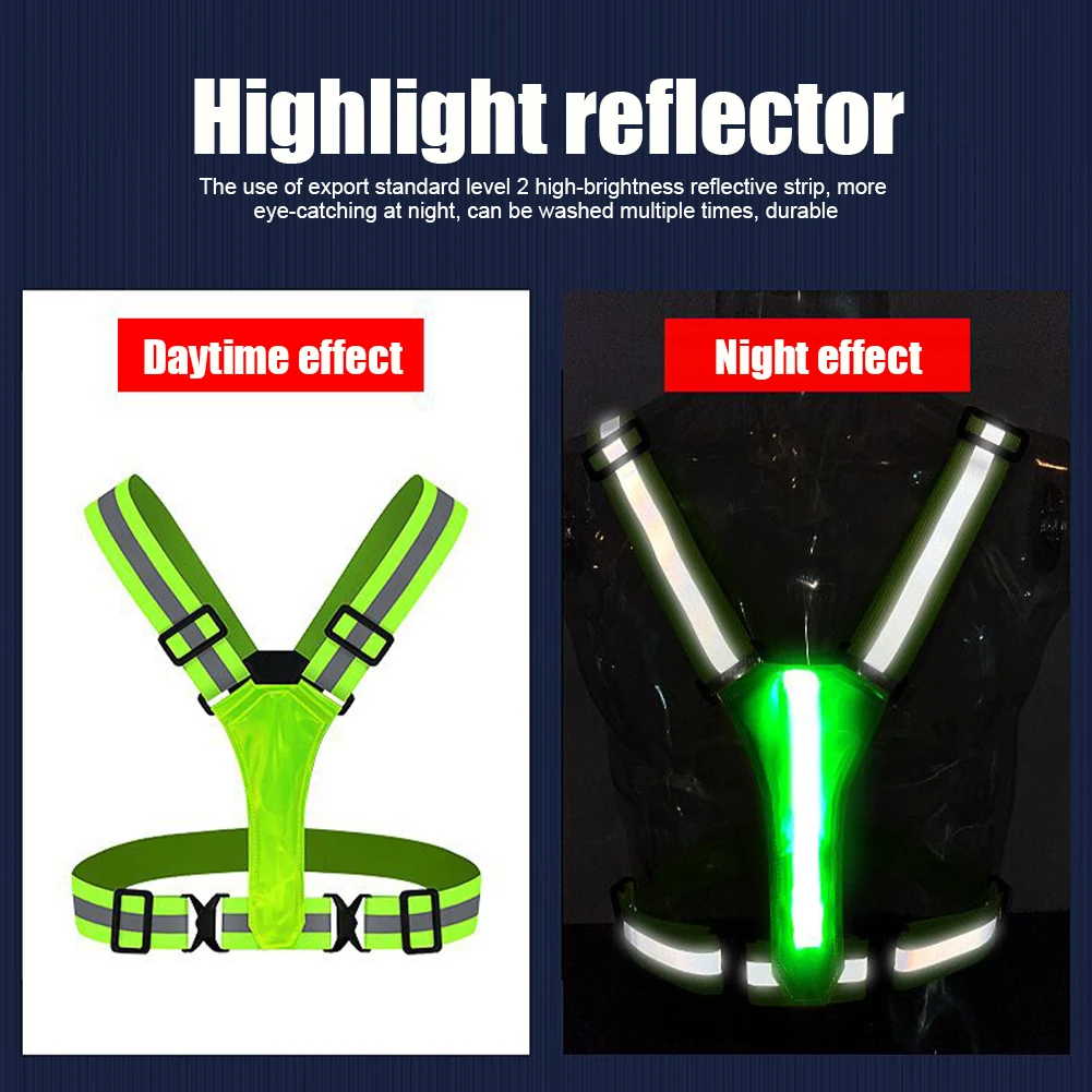 LED Wirless Cycling Vest USB Rechargeable Reflective Warning Vest Cycling Outdoor Night Running Adjustable Warning Safety Suit
LED Wirless Cycling Vest USB Rechargeable Reflective Warning Vest Cycling Outdoor Night Running Adjustable Warning Safety Suit