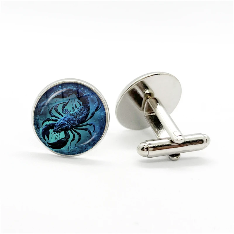 Classic Cufflinks for Mens 12 Zodiac Punk Mysterious Round Glass Cuff Links Fashion Men's Shirt Cufflinks Button Jewelry Gift
Classic Cufflinks for Mens 12 Zodiac Punk Mysterious Round Glass Cuff Links Fashion Men's Shirt Cufflinks Button Jewelry Gift