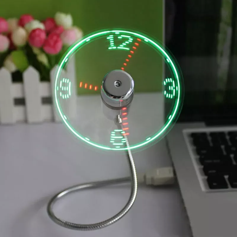 USB Gadget Durable Adjustable Mini Flexible Fan LED Light USB Fan Time Clock Desktop Clock Cool Gadget Time Display
USB Gadget Durable Adjustable Mini Flexible Fan LED Light USB Fan Time Clock Desktop Clock Cool Gadget Time Display