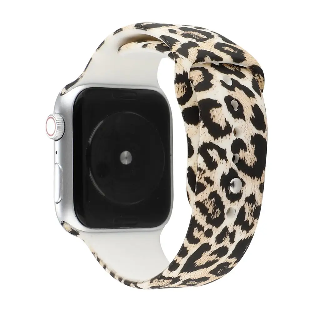 leopard strap for Apple watch band 44mm 40mm 42mm 38mm Silicone woman bracelet printed belt iwatch series 6 SE 5 4 3 accessories
leopard strap for Apple watch band 44mm 40mm 42mm 38mm Silicone woman bracelet printed belt iwatch series 6 SE 5 4 3 accessories