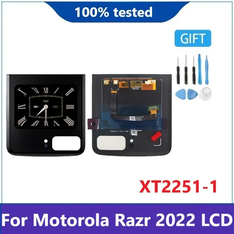 Оригинальный 2,7 "внешний AMOLED дисплей для Motorola Moto Razr 2022 XT2251-1 ЖК-дисплей сенсорный экран дигитайзер для Razr 3 LCD