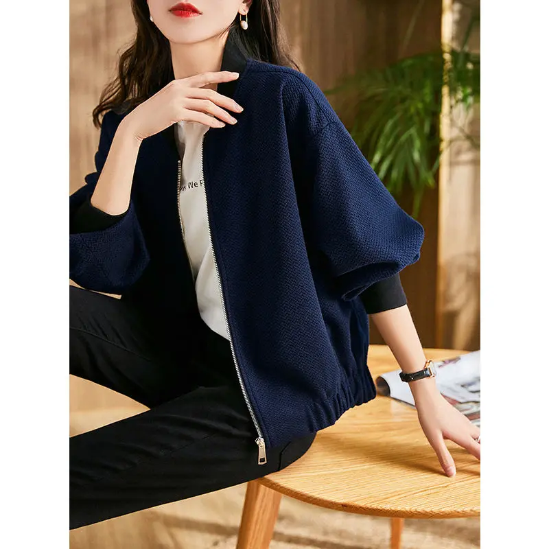 Blue Loose Casual Versatile Baseball Uniform Spring And Autumn 2023 New Jacket Women's Short Coat Top Fashion
Blue Loose Casual Versatile Baseball Uniform Spring And Autumn 2023 New Jacket Women's Short Coat Top Fashion
