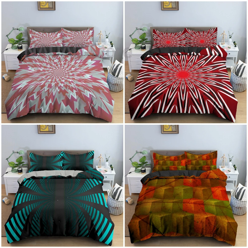2/3Pcs Geometry Pattern Bedding Set 3D Printed Duvet / Quilt Cover Set King Queen Twin Single Size Home Textile Bedroom Decor
2/3Pcs Geometry Pattern Bedding Set 3D Printed Duvet / Quilt Cover Set King Queen Twin Single Size Home Textile Bedroom Decor