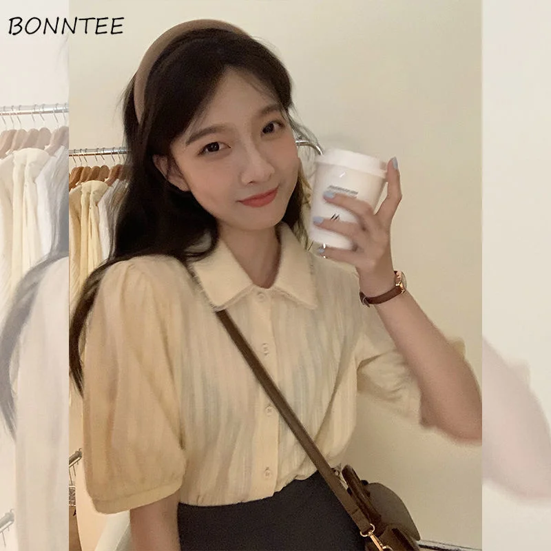 Shirts Women Preppy Style Summer Slim Trendy Hot Sale New Harajuku Schoolgirl All-match Streetwear Holiday Simple Lady Soft Tops
Shirts Women Preppy Style Summer Slim Trendy Hot Sale New Harajuku Schoolgirl All-match Streetwear Holiday Simple Lady Soft Tops