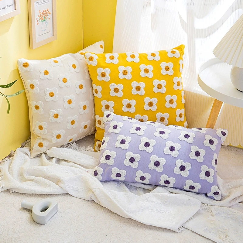 Korean Throw Pillow Case Soft Daisy Pattern Cushion Cover Sofa Zipper Pillowcase Embroidery Couch Decor Bed Chair Pillow Cover
Korean Throw Pillow Case Soft Daisy Pattern Cushion Cover Sofa Zipper Pillowcase Embroidery Couch Decor Bed Chair Pillow Cover