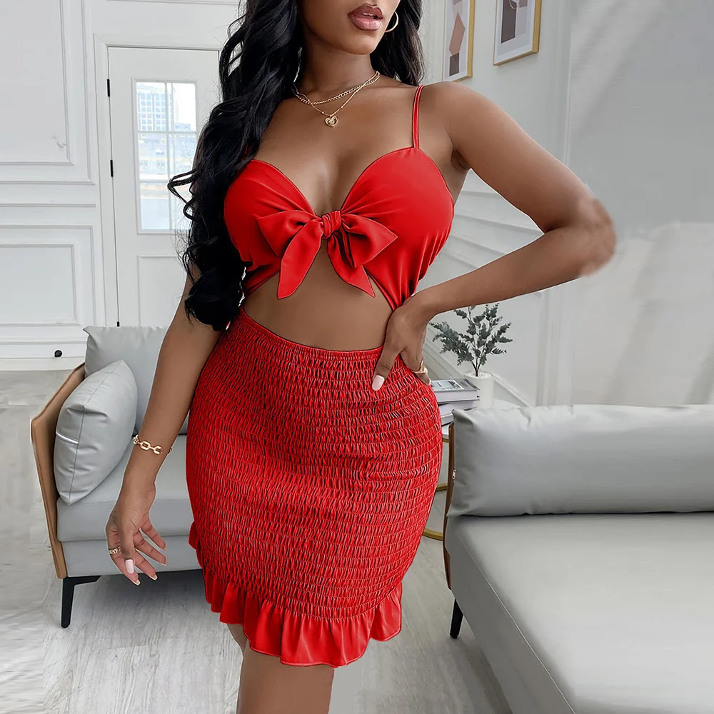 Hollow Out V Neck Lace Up Bow Sexy Dress Women Spaghetti Strap Sleeveless Elastic Ruched Club Party Bodycon Dresses Lady Vestido
Hollow Out V Neck Lace Up Bow Sexy Dress Women Spaghetti Strap Sleeveless Elastic Ruched Club Party Bodycon Dresses Lady Vestido
