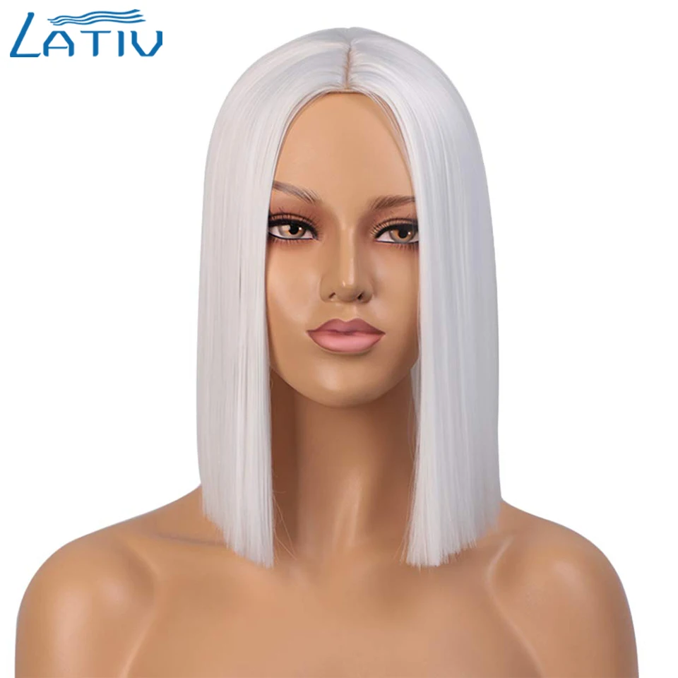 Lativ White Synthetic Short Bob Wig Straight Hair for Women Pink Purple Colorful Cosplay Wig Heat Resistant
Lativ White Synthetic Short Bob Wig Straight Hair for Women Pink Purple Colorful Cosplay Wig Heat Resistant