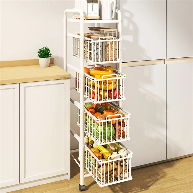 Drawer-type Kitchen Trolley Gap Floor-standing Rolling Storage Cart Vegetable Storage Rack Melon and Fruit Storage Trolley Cart
Drawer-type Kitchen Trolley Gap Floor-standing Rolling Storage Cart Vegetable Storage Rack Melon and Fruit Storage Trolley Cart