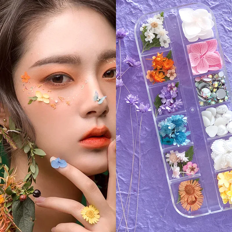 Eye Decoration 12grids/box Dried Flower Make Up Sets Make-up Korean Makeup Face Sequin Decoration Stage Effects
Eye Decoration 12grids/box Dried Flower Make Up Sets Make-up Korean Makeup Face Sequin Decoration Stage Effects