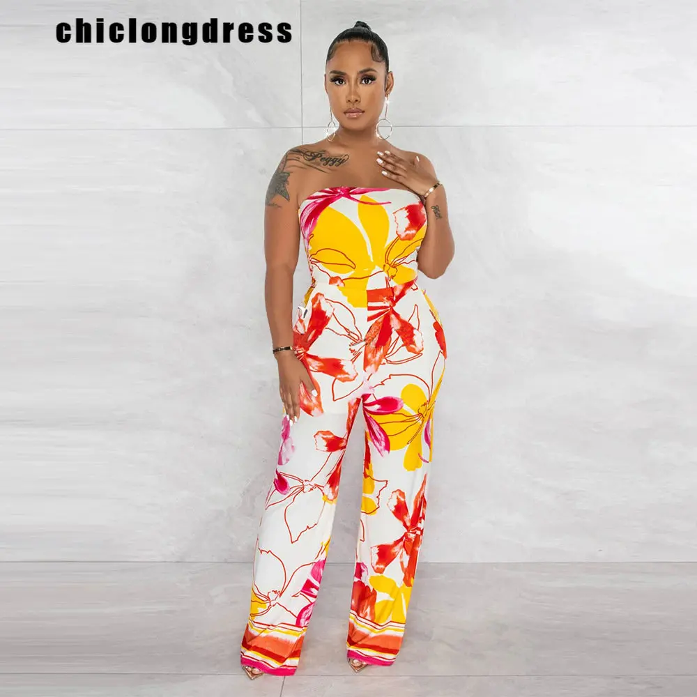 2023Summer Sexy Print Strapless Jumpsuit Women Fashion Beach Style Backless Wide Leg Jumpsuit Women
2023Summer Sexy Print Strapless Jumpsuit Women Fashion Beach Style Backless Wide Leg Jumpsuit Women